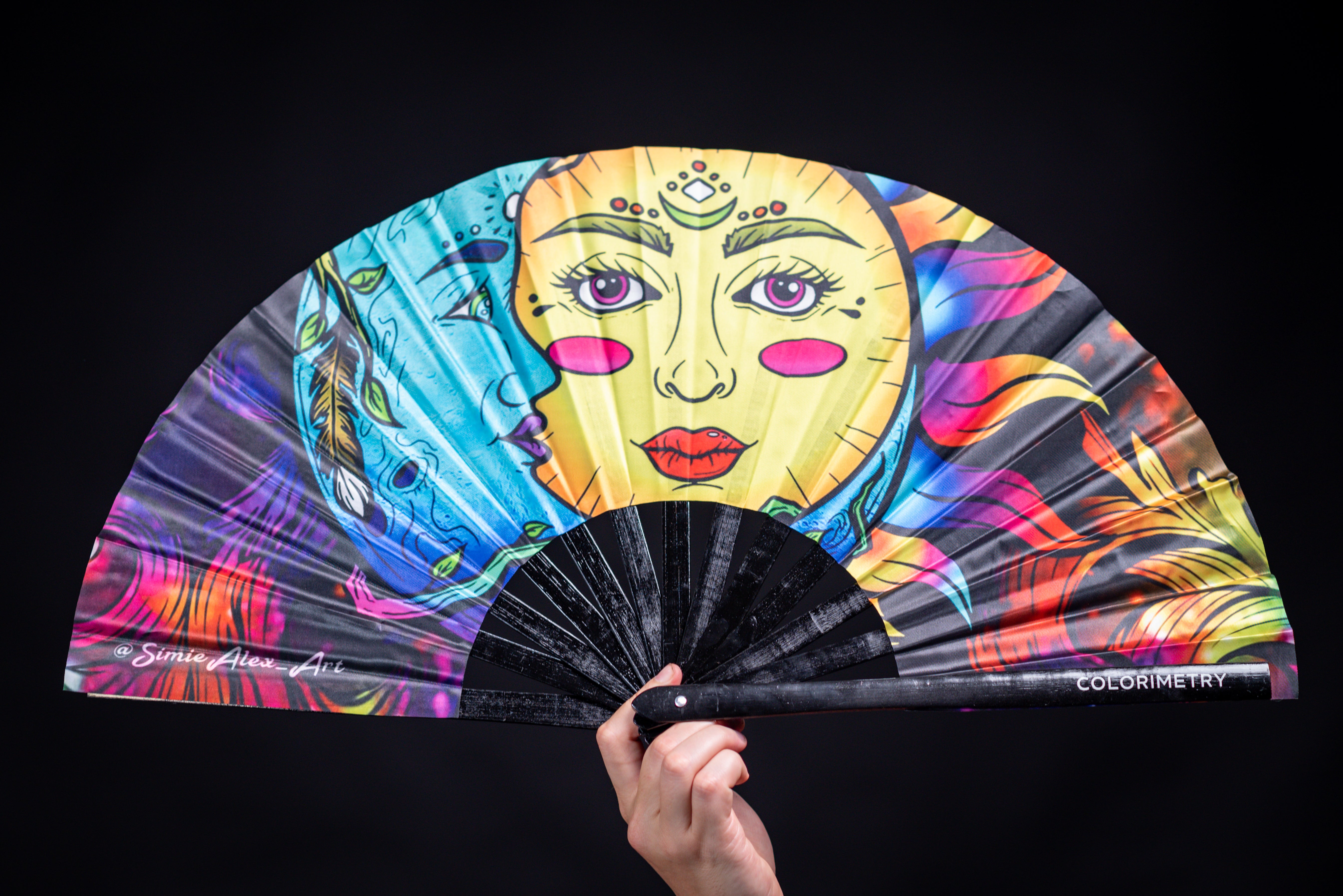 Selene & Soleil Folding Fan