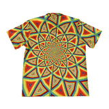 Color Spiral Button-Down Shirt