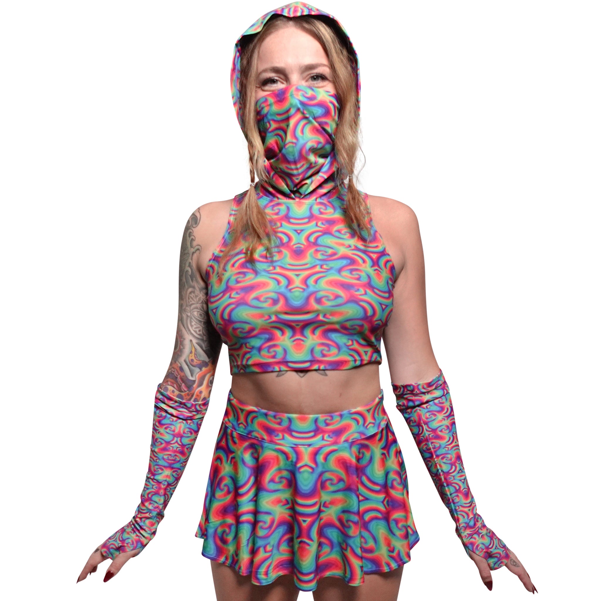 The Steve Hooded Mask Top