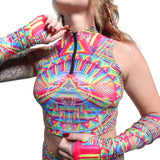 Psytech Half Zip Crop Top