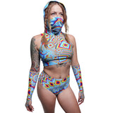 Third Eye Vortex Hooded Mask Top