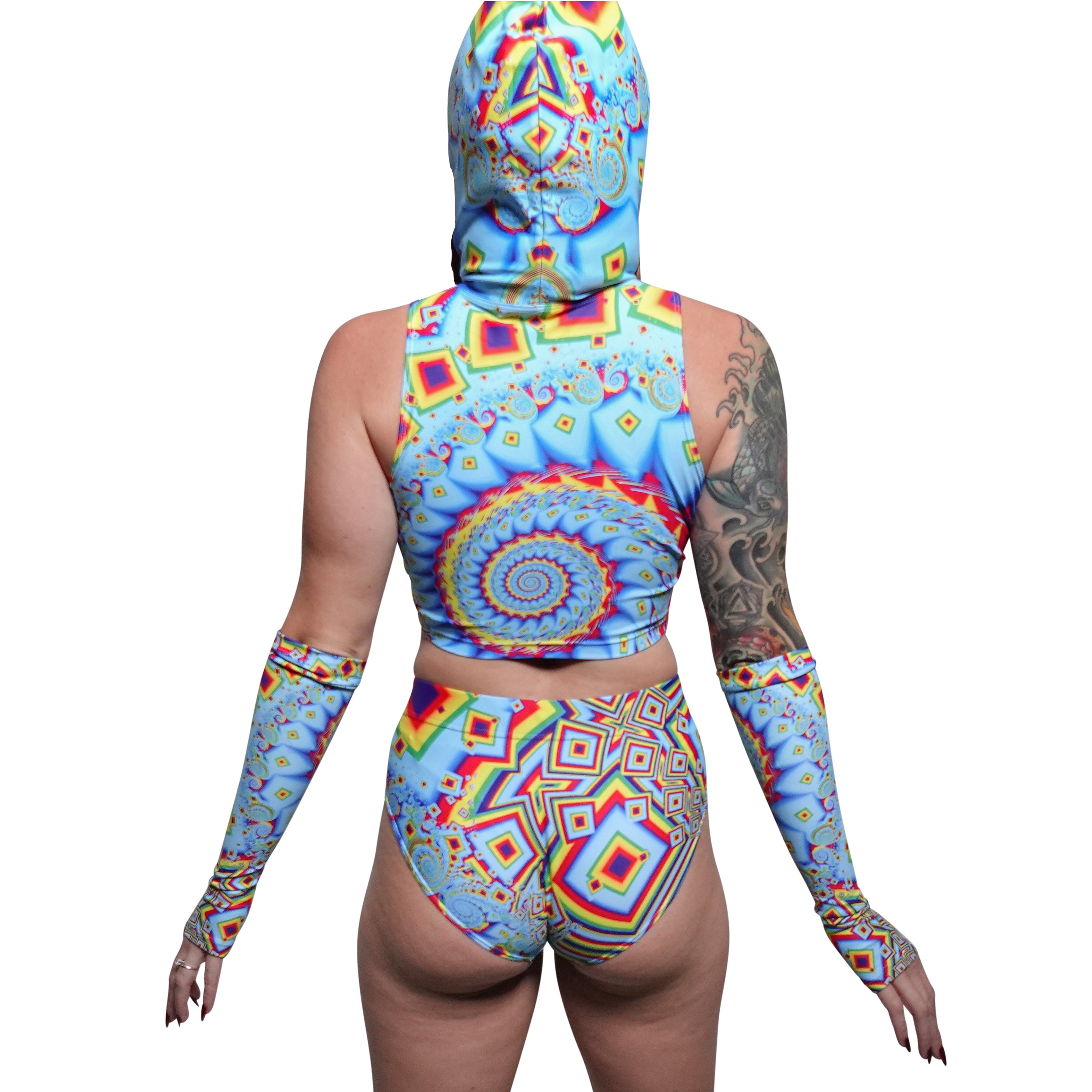 Third Eye Vortex Hooded Mask Top