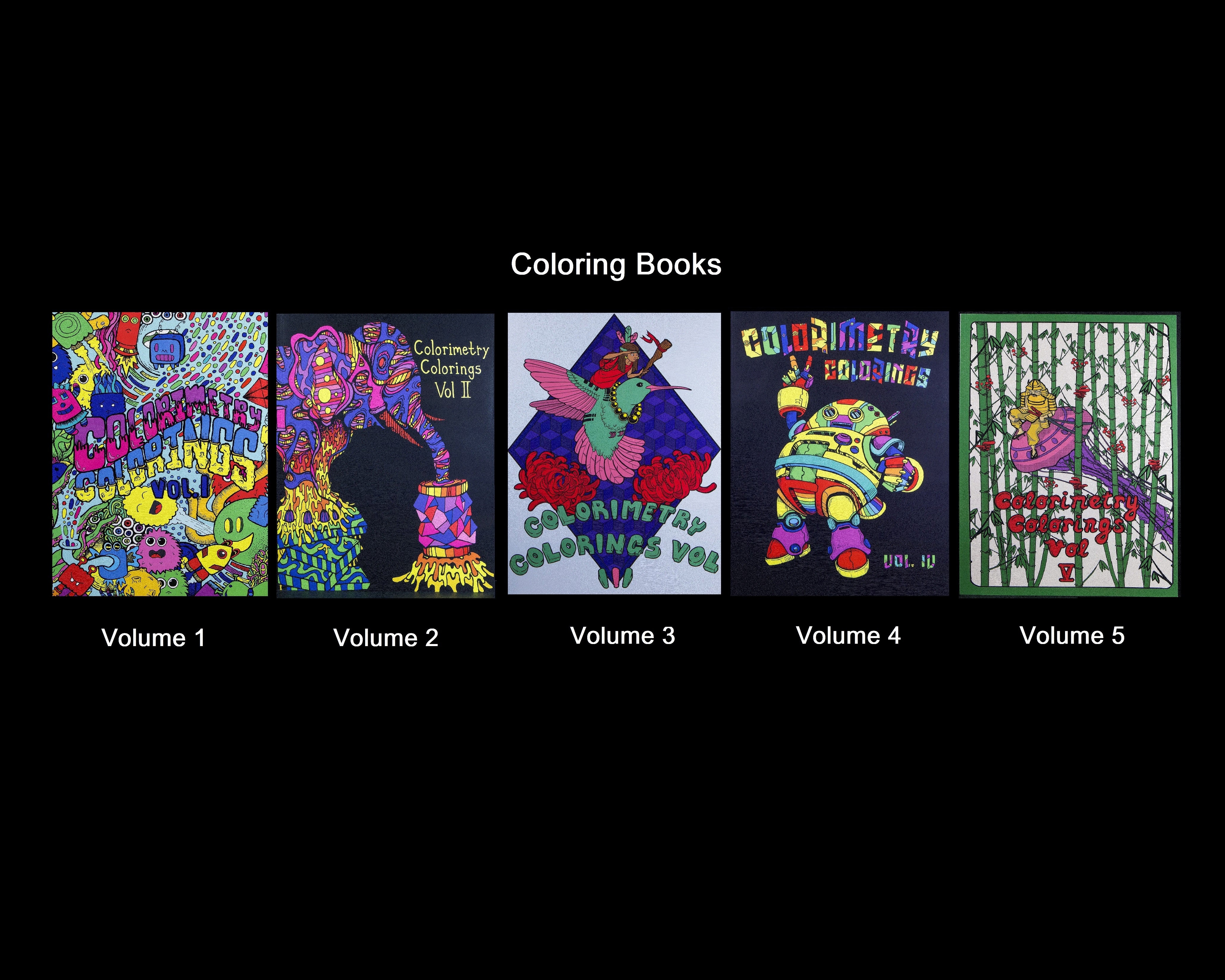 Colorizer + 2 Coloring + 1 Visuals Book Package