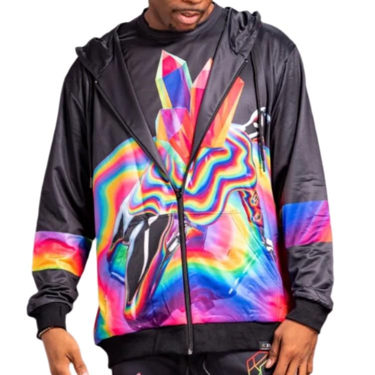 Crystallization Reversible Hoodie