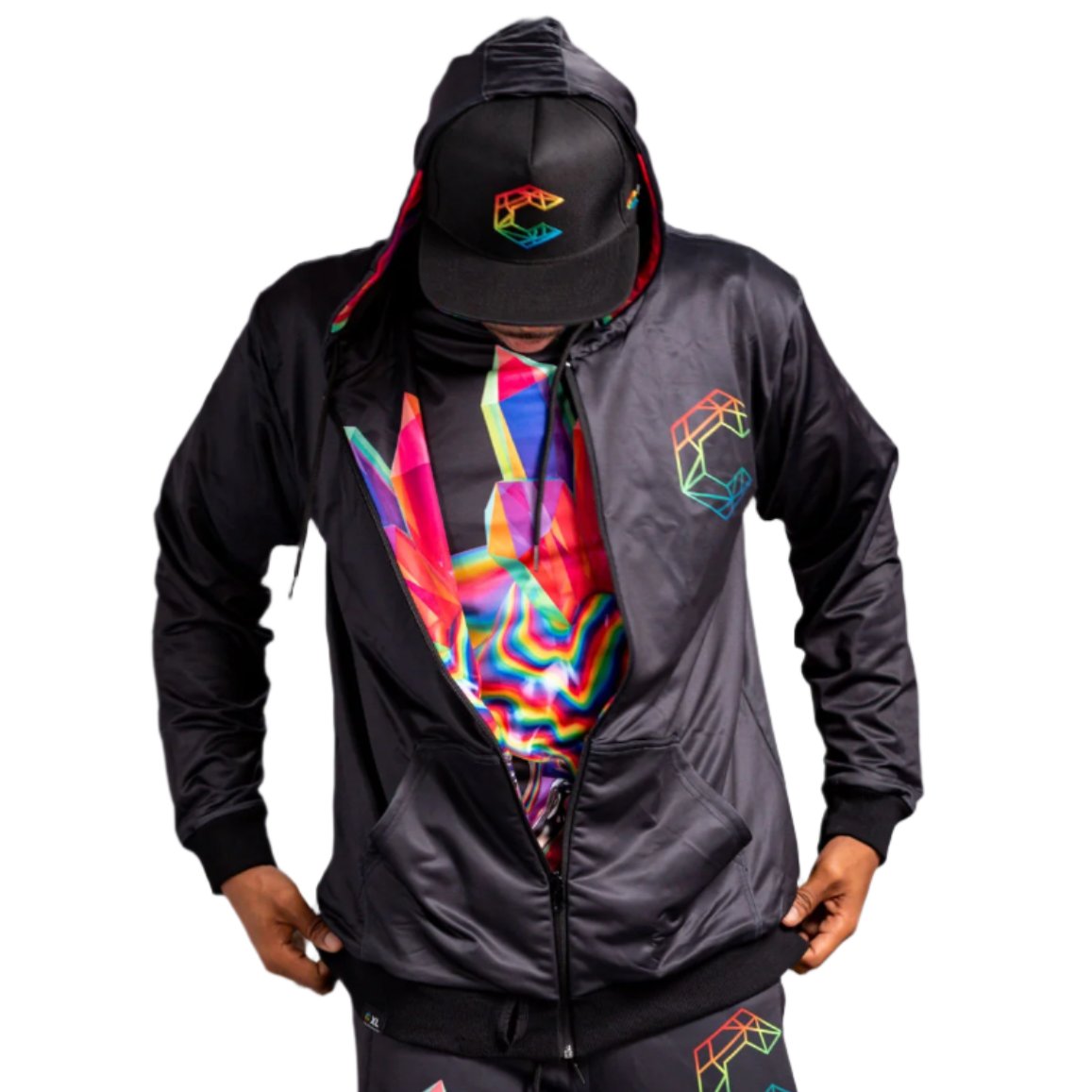 Crystallization Reversible Hoodie